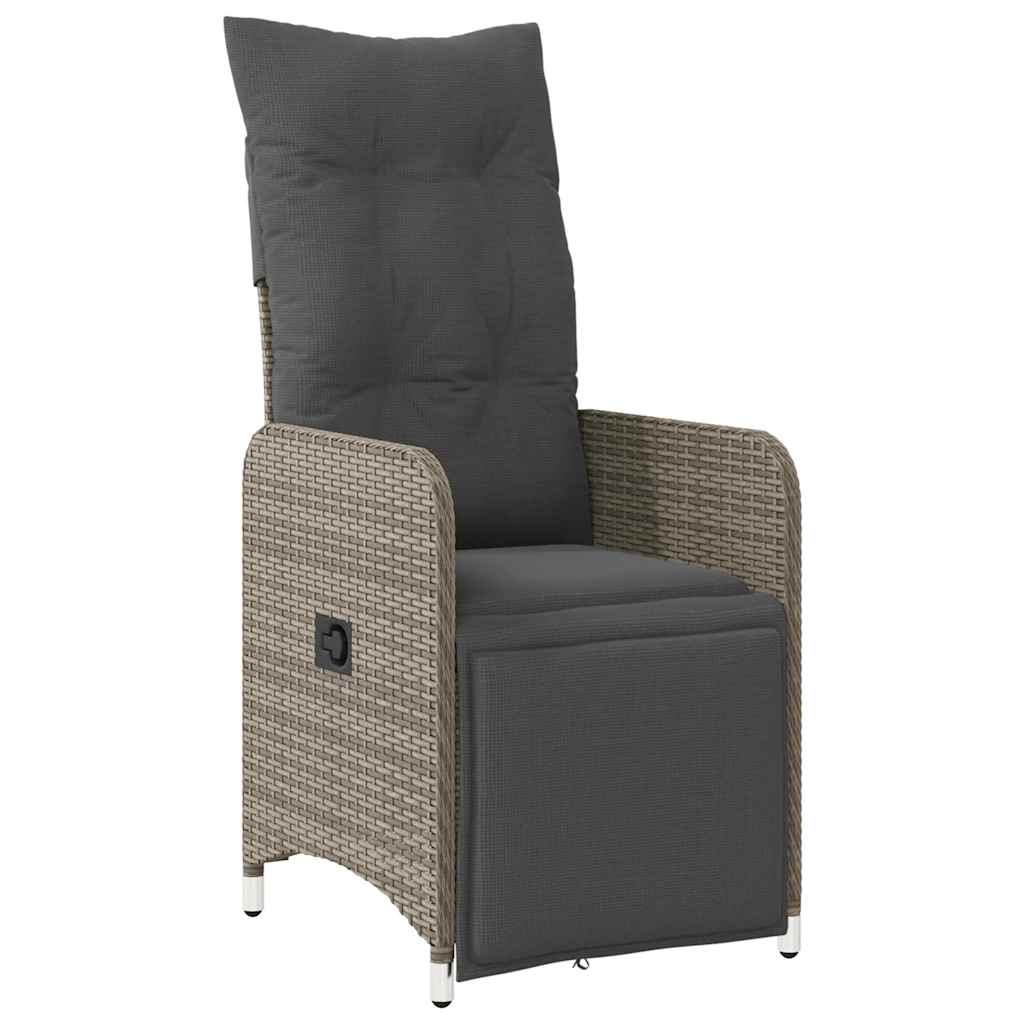 11-delige Bistroset met kussens poly rattan grijs is nu te koop bij PeponiXL, paradijselijk wonen!