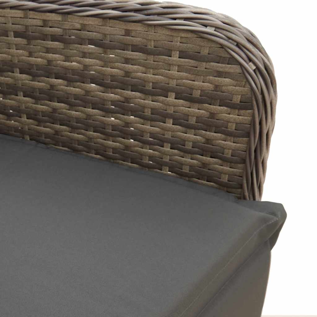 11-delige Bistroset met kussens poly rattan grijs is nu te koop bij PeponiXL, paradijselijk wonen!