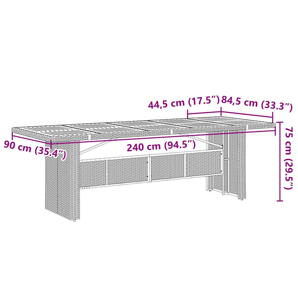 11-delige Bistroset met kussens poly rattan grijs is nu te koop bij PeponiXL, paradijselijk wonen!