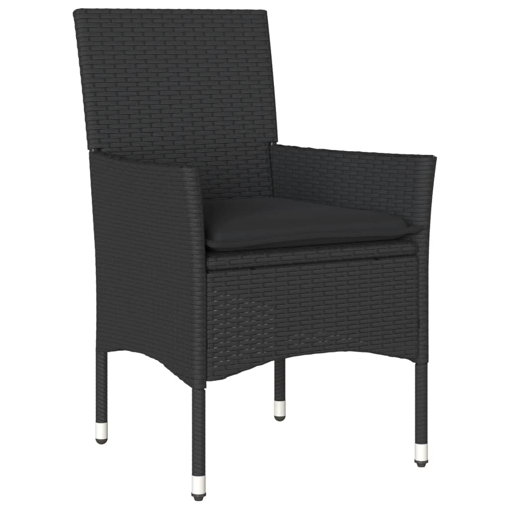 7-delige Tuinset met kussens poly rattan en acaciahout zwart is nu te koop bij PeponiXL, paradijselijk wonen!
