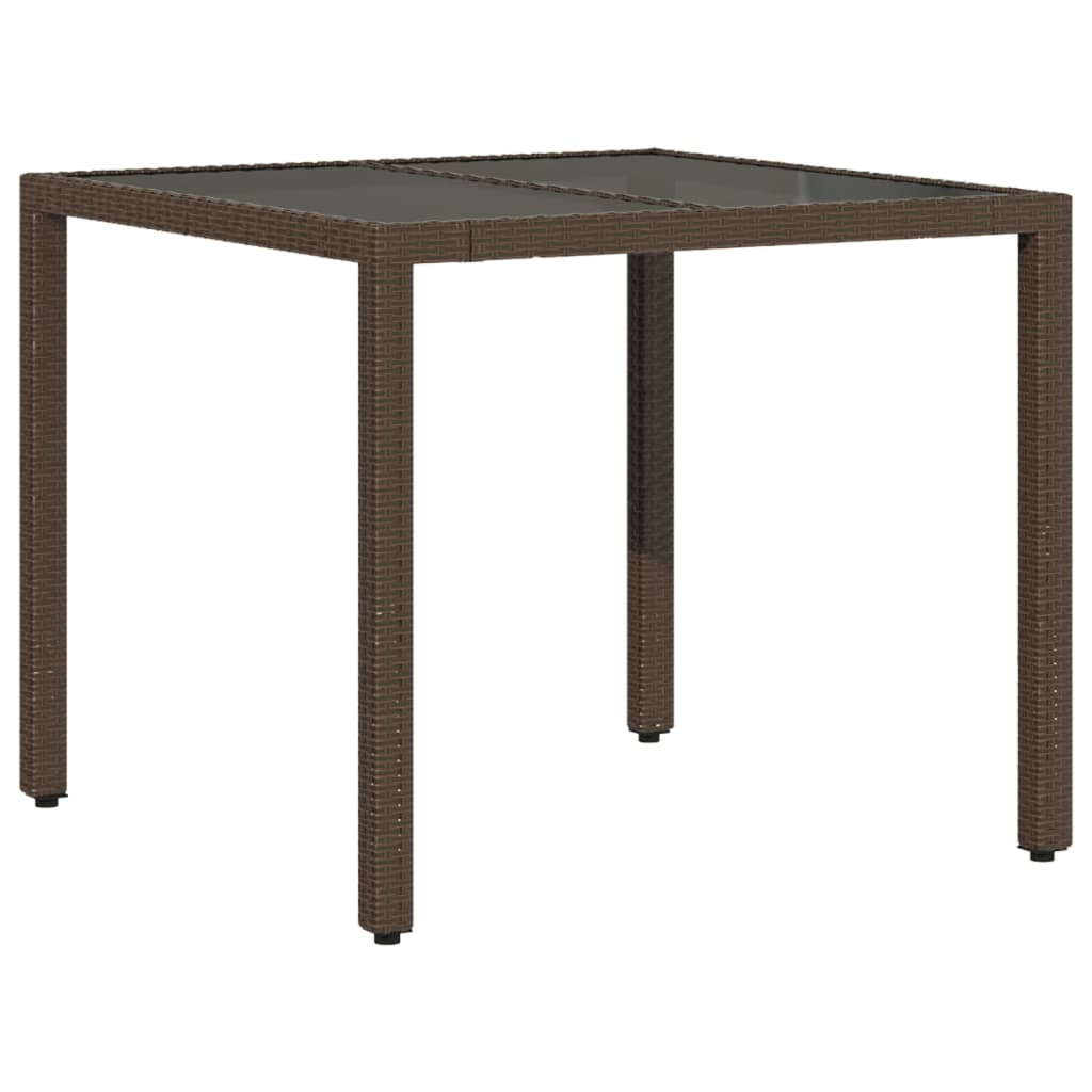 3-delige Tuinset met kussens poly rattan en glas bruin is nu te koop bij PeponiXL, paradijselijk wonen!