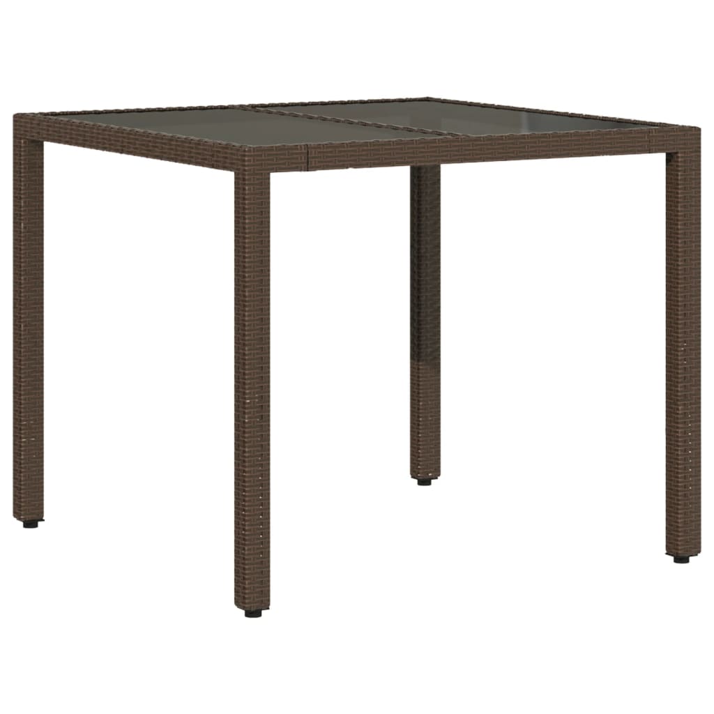 5-delige Tuinset met kussens poly rattan en glas bruin is nu te koop bij PeponiXL, paradijselijk wonen!