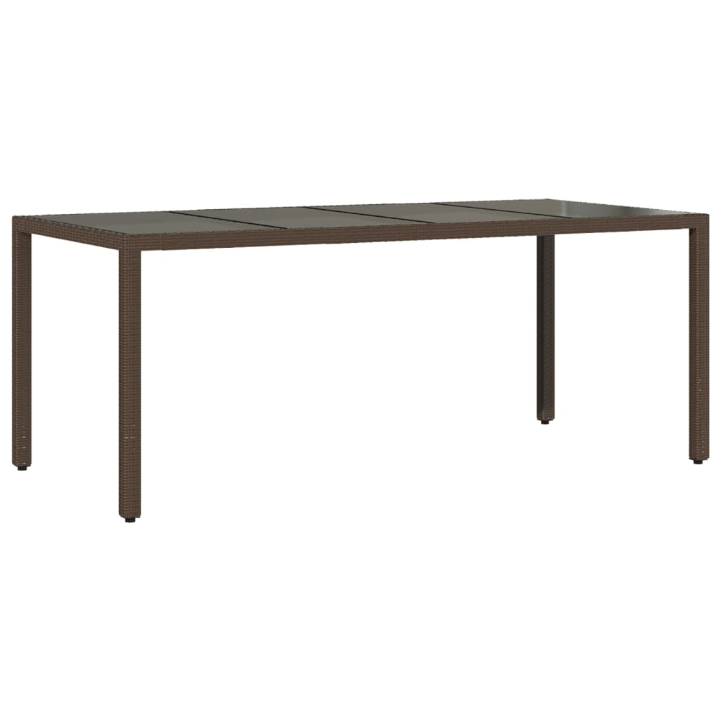 7-delige Tuinset met kussens poly rattan en glas bruin is nu te koop bij PeponiXL, paradijselijk wonen!