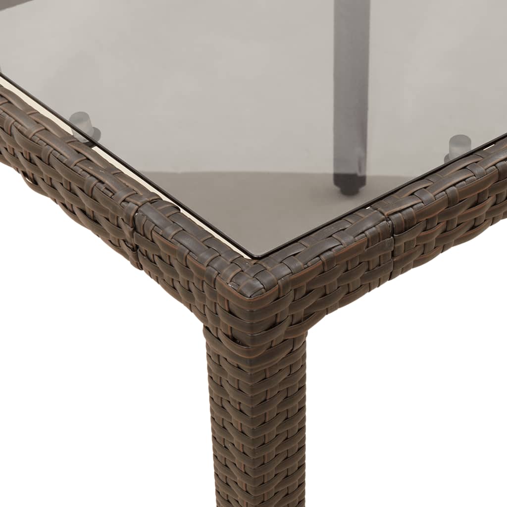 7-delige Tuinset met kussens poly rattan en glas bruin is nu te koop bij PeponiXL, paradijselijk wonen!