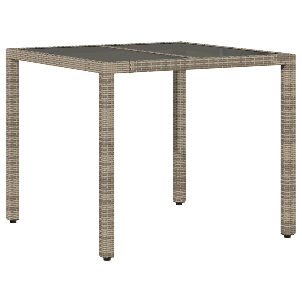 5-delige Tuinset met kussens poly rattan en glas grijs is nu te koop bij PeponiXL, paradijselijk wonen!