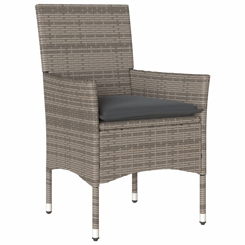 7-delige Tuinset met kussens poly rattan en glas grijs is nu te koop bij PeponiXL, paradijselijk wonen!