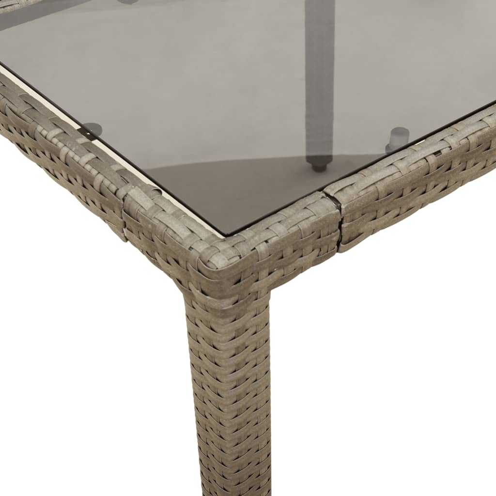 7-delige Tuinset met kussens poly rattan en glas grijs is nu te koop bij PeponiXL, paradijselijk wonen!