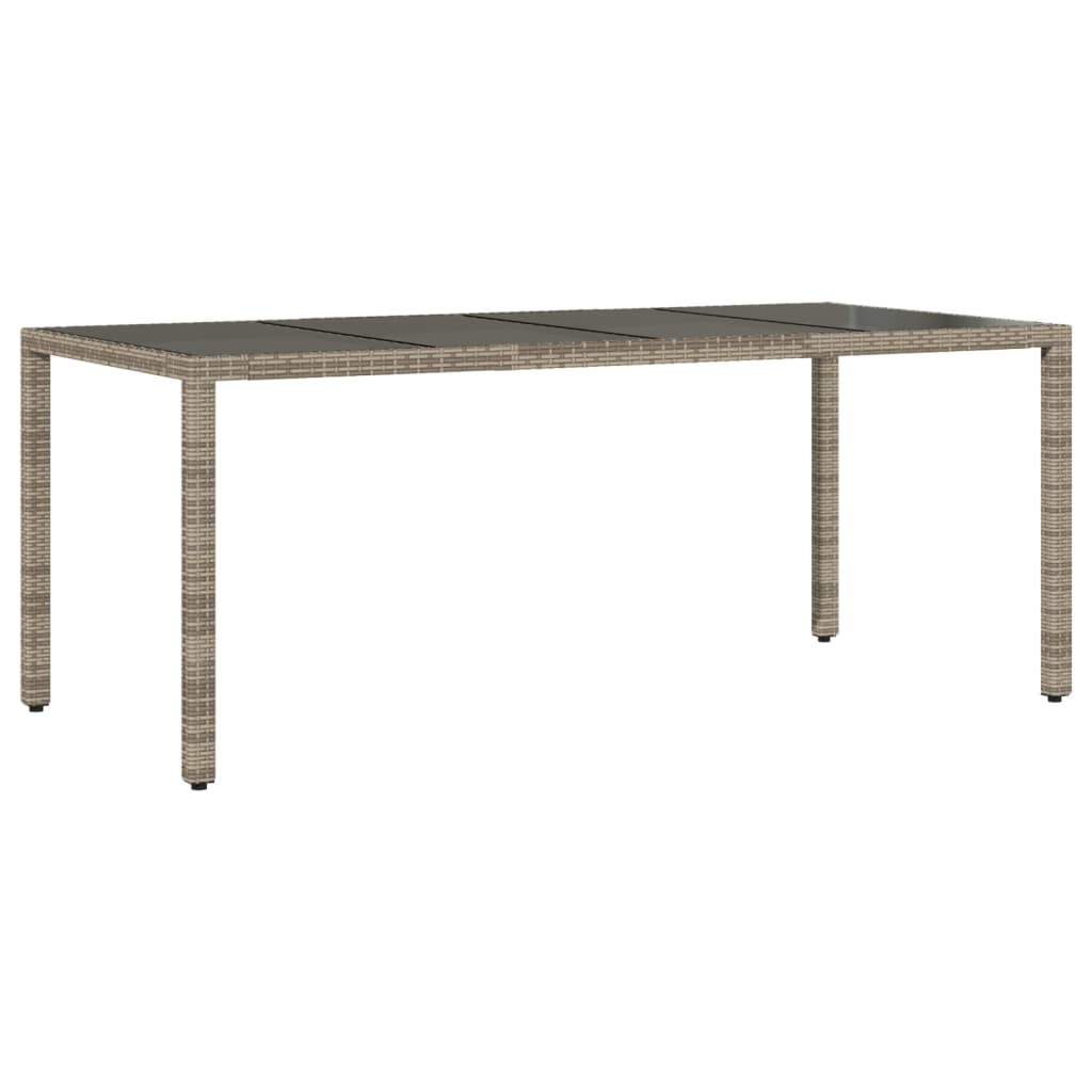 9-delige Tuinset met kussens poly rattan en glas grijs is nu te koop bij PeponiXL, paradijselijk wonen!