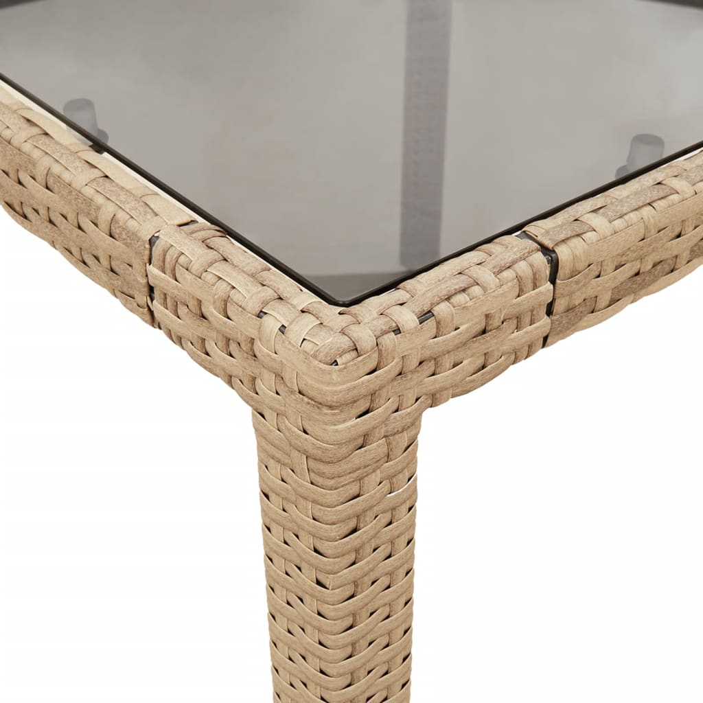3-delige Tuinset met kussens poly rattan en glas beige is nu te koop bij PeponiXL, paradijselijk wonen!