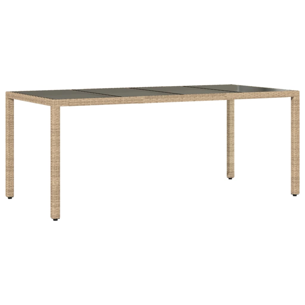 9-delige Tuinset met kussens poly rattan en glas beige is nu te koop bij PeponiXL, paradijselijk wonen!
