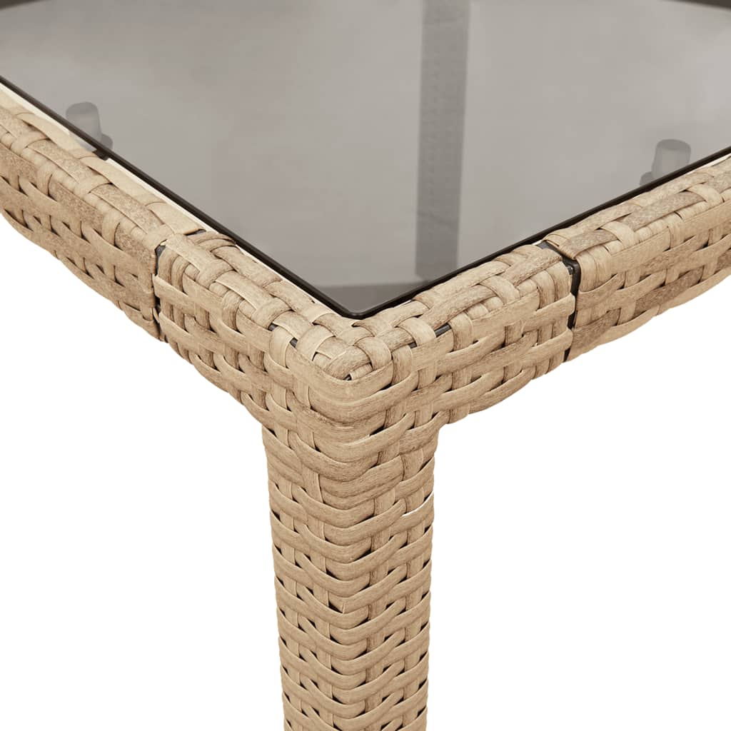 9-delige Tuinset met kussens poly rattan en glas beige is nu te koop bij PeponiXL, paradijselijk wonen!