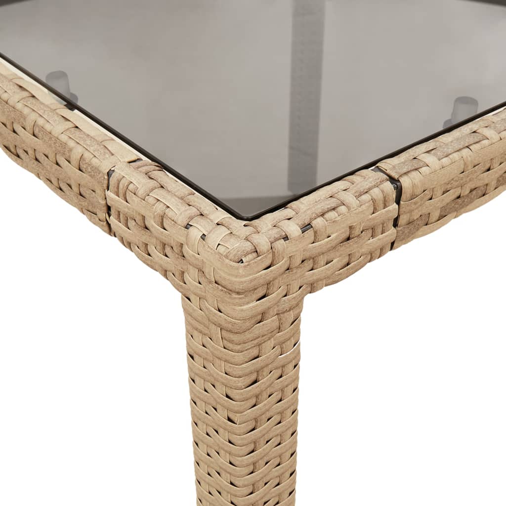 5-delige Tuinset met kussens poly rattan en glas beige is nu te koop bij PeponiXL, paradijselijk wonen!