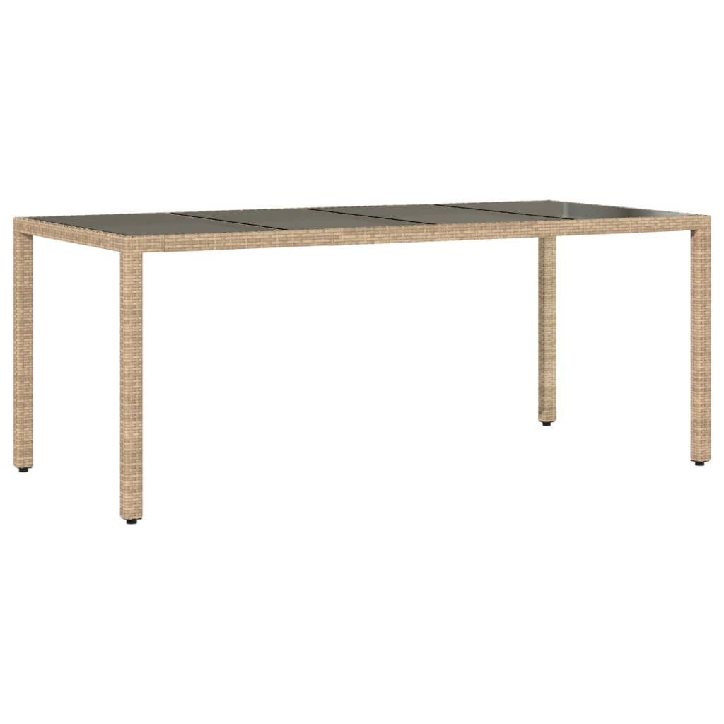 7-delige Tuinset met kussens poly rattan en glas beige is nu te koop bij PeponiXL, paradijselijk wonen!