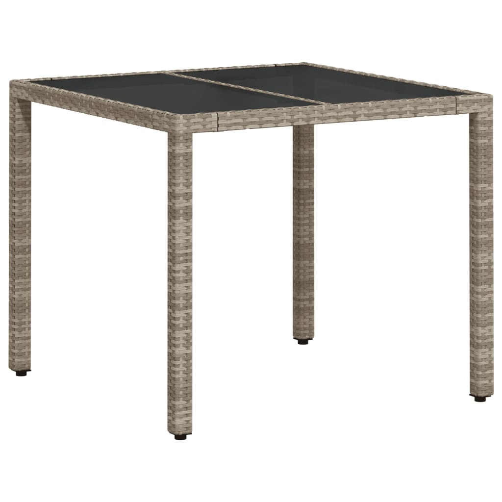 5-delige Tuinset met kussens poly rattan en glas lichtgrijs is nu te koop bij PeponiXL, paradijselijk wonen!