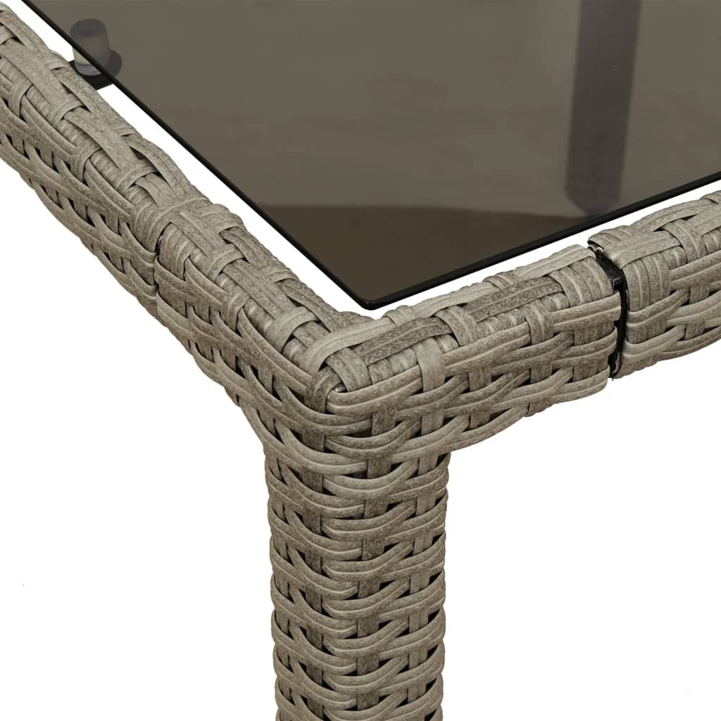 5-delige Tuinset met kussens poly rattan en glas lichtgrijs is nu te koop bij PeponiXL, paradijselijk wonen!