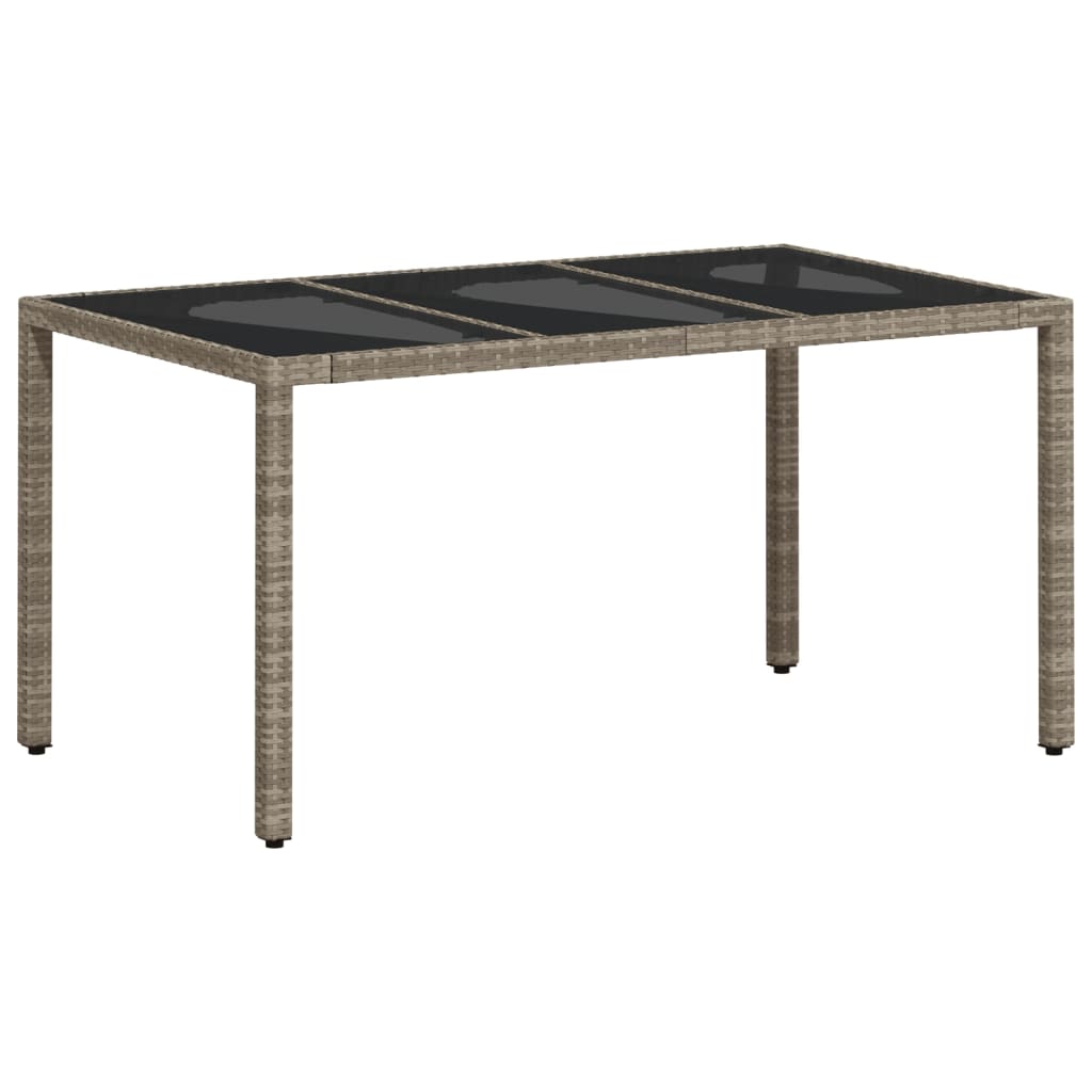 5-delige Tuinset met kussens poly rattan en glas lichtgrijs is nu te koop bij PeponiXL, paradijselijk wonen!