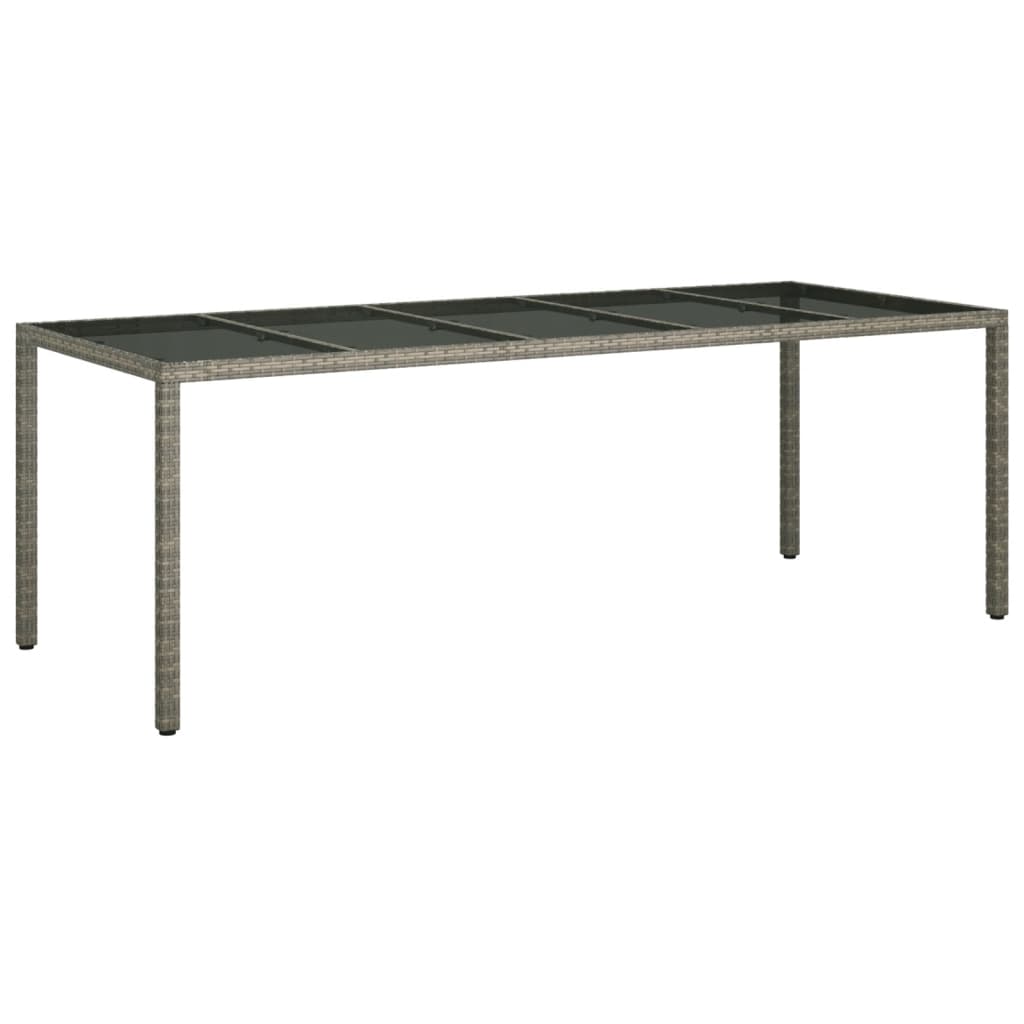 9-delige Tuinset met kussens poly rattan en glas grijs is nu te koop bij PeponiXL, paradijselijk wonen!
