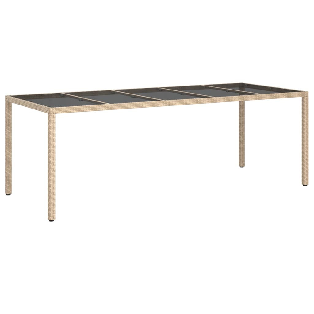 9-delige Tuinset met kussens poly rattan en glas beige is nu te koop bij PeponiXL, paradijselijk wonen!