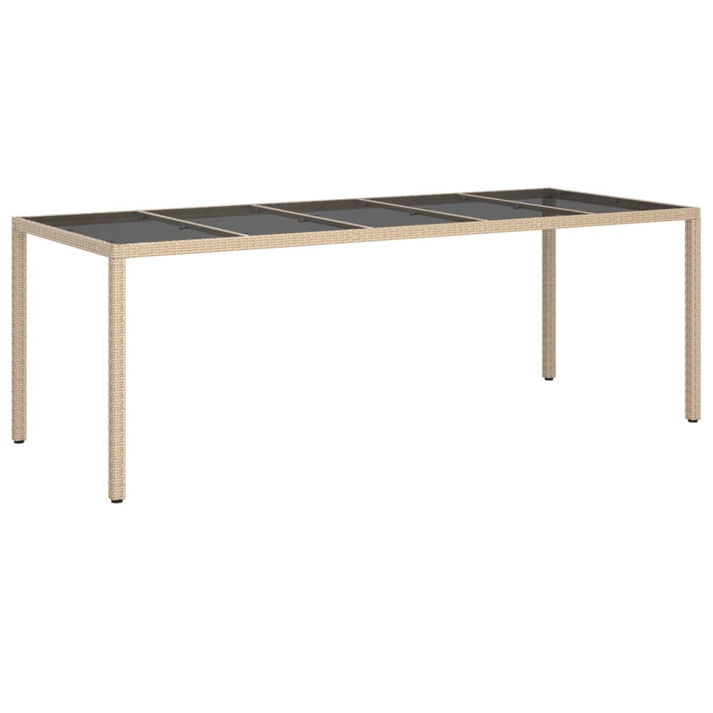 9-delige Tuinset met kussens poly rattan en glas beige is nu te koop bij PeponiXL, paradijselijk wonen!