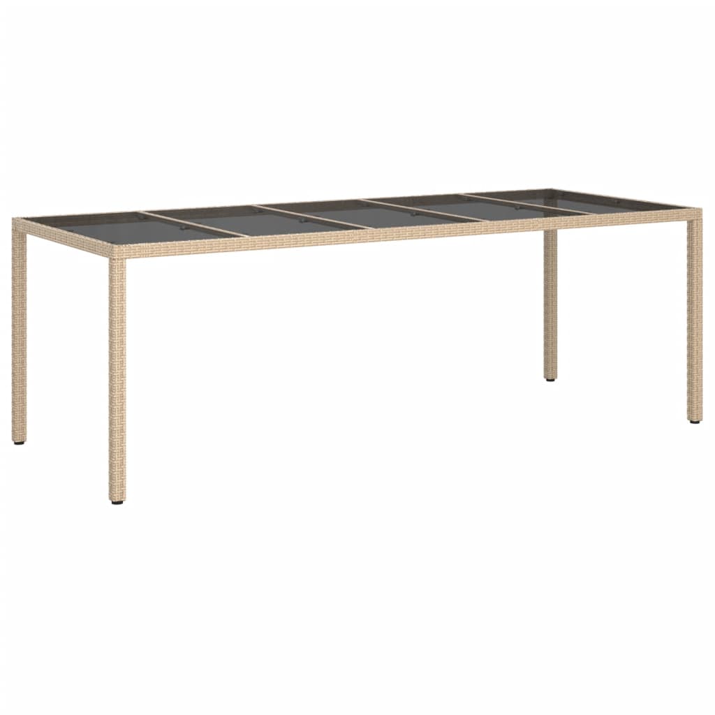 11-delige Tuinset met kussens poly rattan en glas beige is nu te koop bij PeponiXL, paradijselijk wonen!