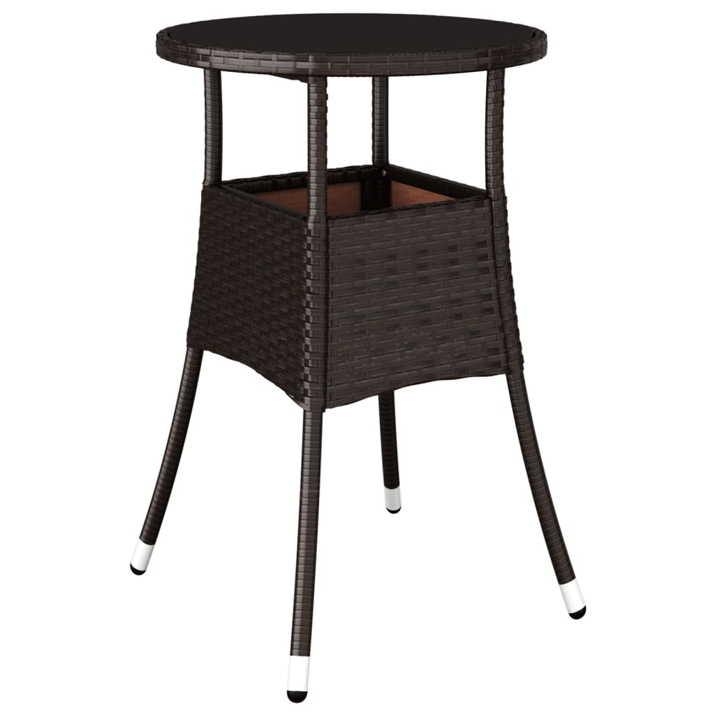 3-delige Tuinset met kussens poly rattan en glas bruin is nu te koop bij PeponiXL, paradijselijk wonen!