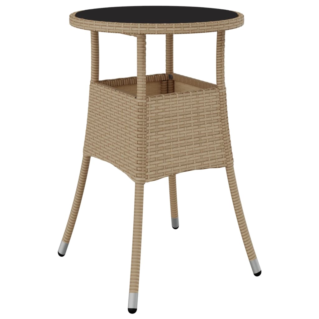 3-delige Tuinset met kussens poly rattan en glas beige is nu te koop bij PeponiXL, paradijselijk wonen!