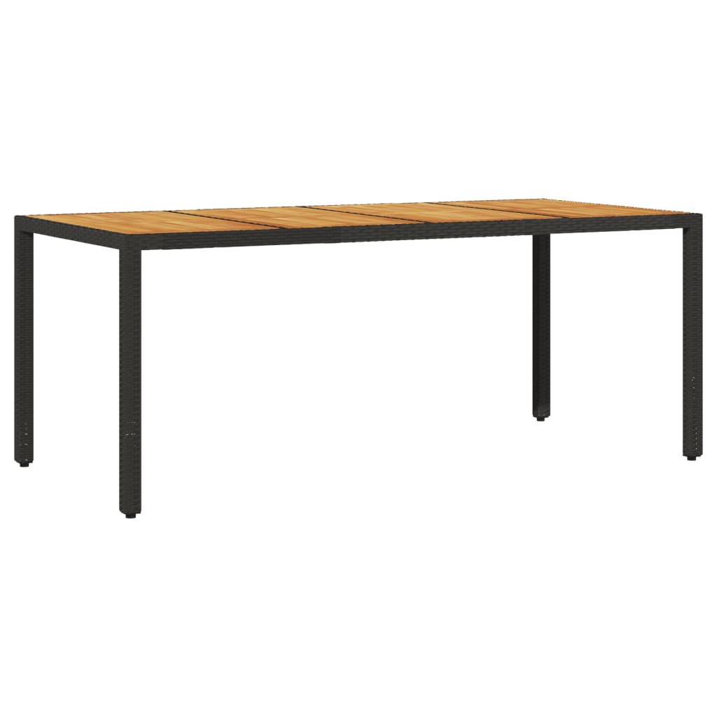 9-delige Tuinset met kussens poly rattan en acaciahout zwart is nu te koop bij PeponiXL, paradijselijk wonen!
