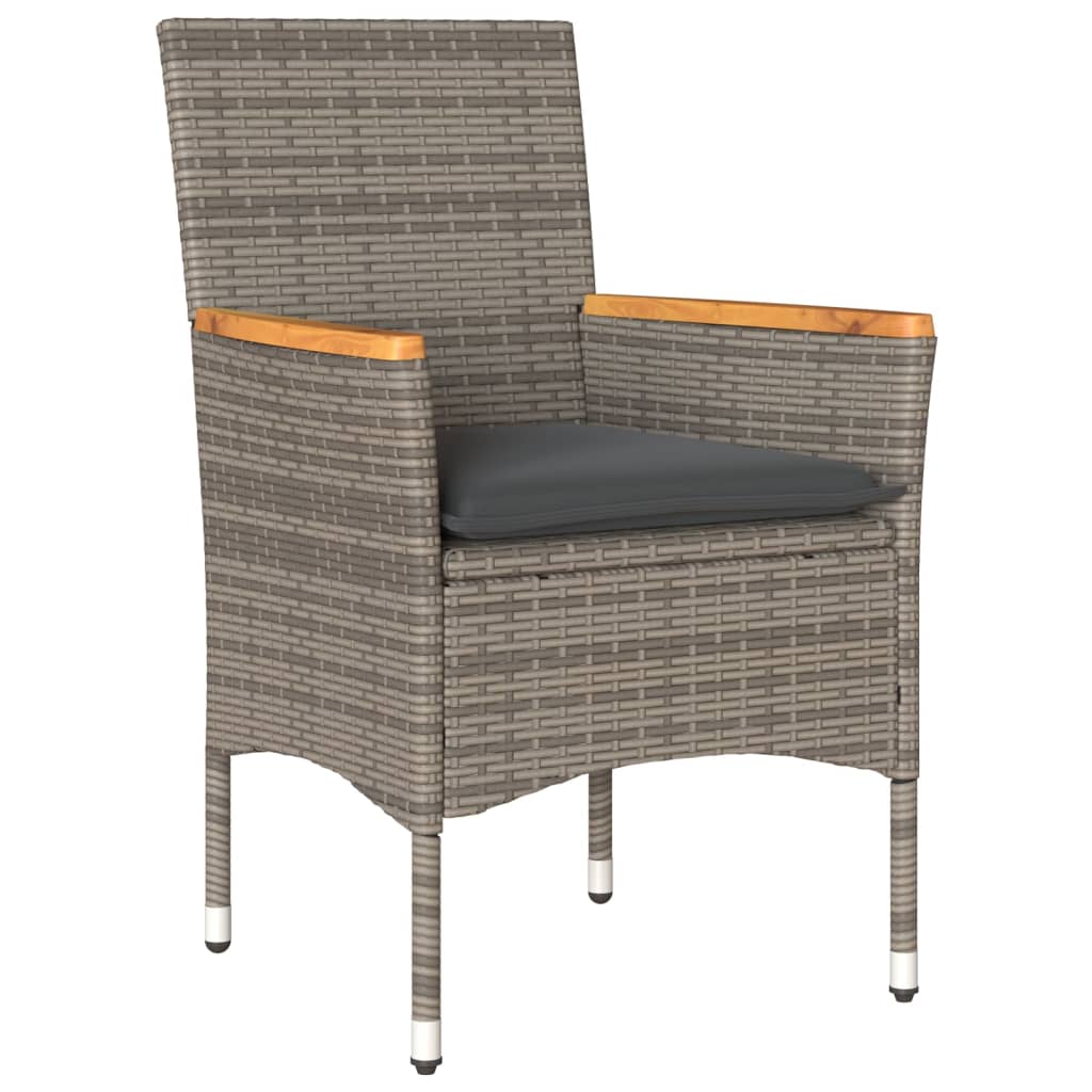 9-delige Tuinset met kussens poly rattan en acaciahout grijs is nu te koop bij PeponiXL, paradijselijk wonen!
