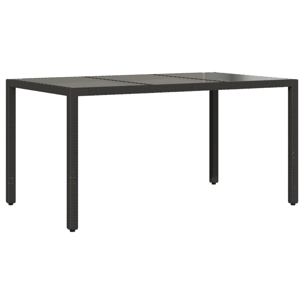 5-delige Tuinset met kussens poly rattan en glas zwart is nu te koop bij PeponiXL, paradijselijk wonen!