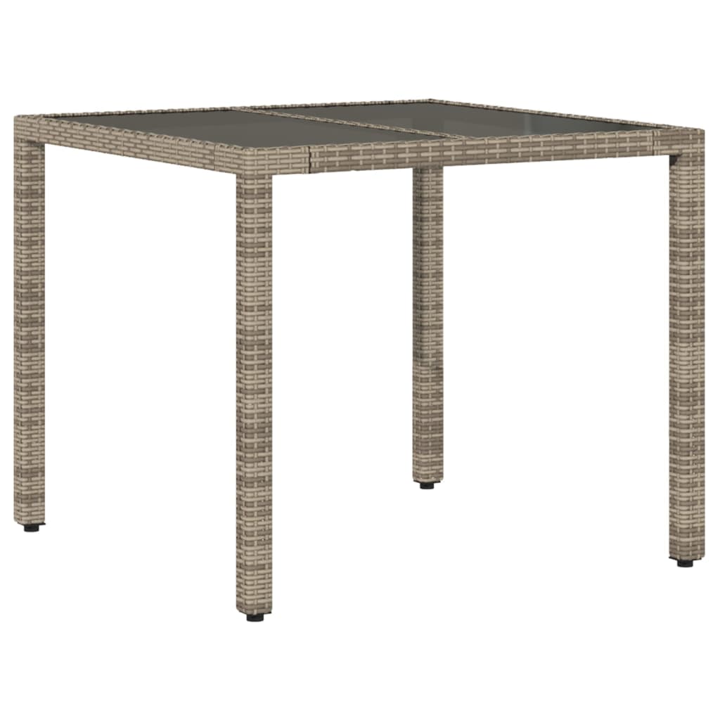 5-delige Tuinset met kussens poly rattan en glas grijs is nu te koop bij PeponiXL, paradijselijk wonen!