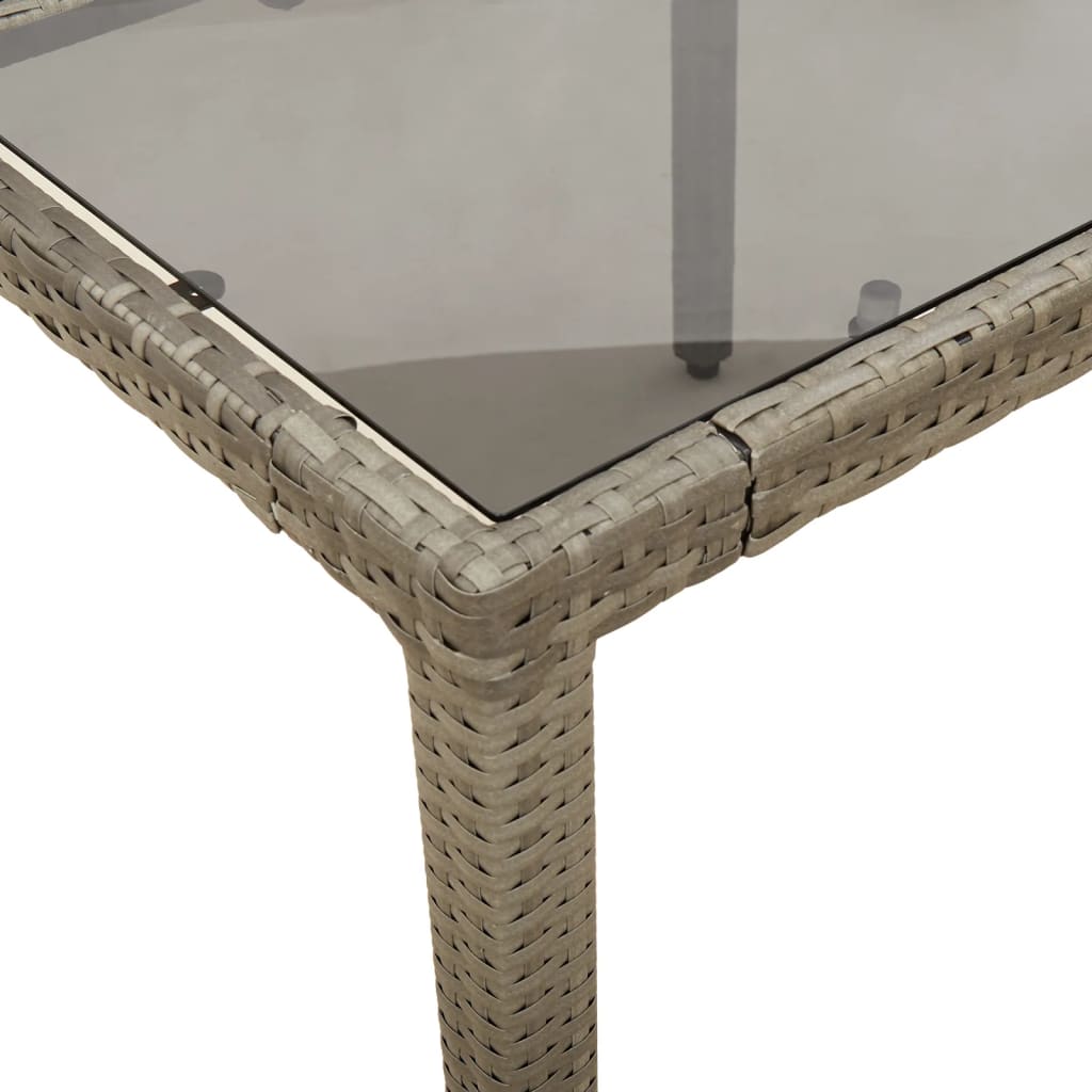 5-delige Tuinset met kussens poly rattan en glas grijs is nu te koop bij PeponiXL, paradijselijk wonen!