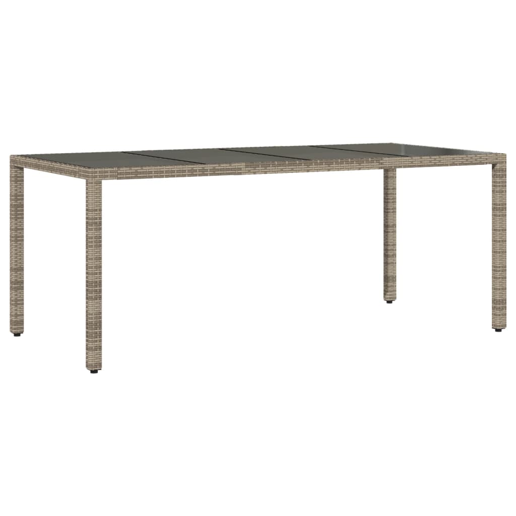 7-delige Tuinset met kussens poly rattan en glas grijs is nu te koop bij PeponiXL, paradijselijk wonen!