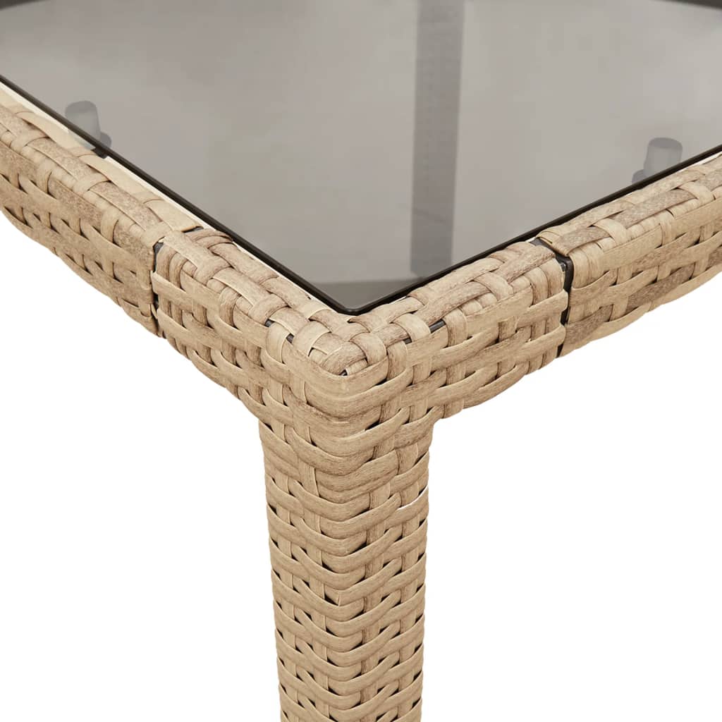 3-delige Tuinset met kussens poly rattan en glas beige is nu te koop bij PeponiXL, paradijselijk wonen!