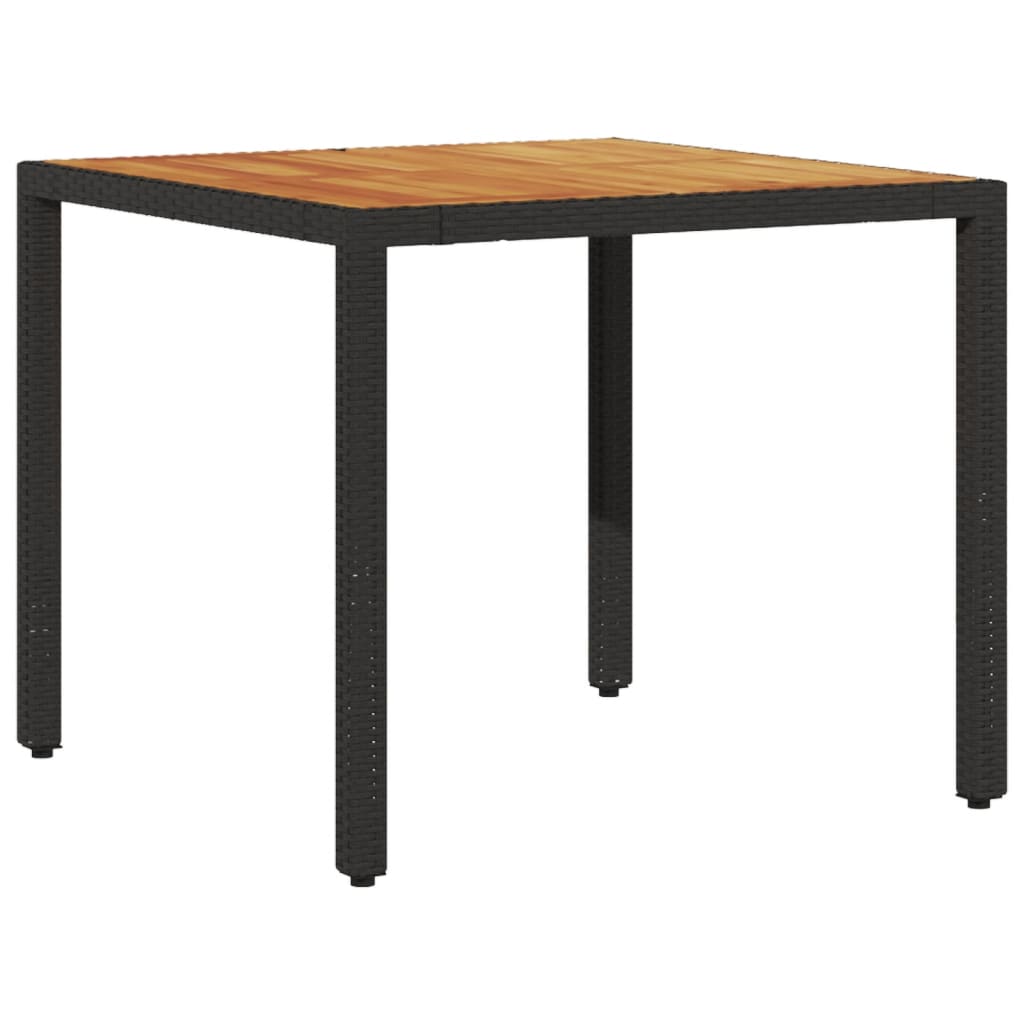 5-delige Tuinset met kussens poly rattan en acaciahout zwart is nu te koop bij PeponiXL, paradijselijk wonen!
