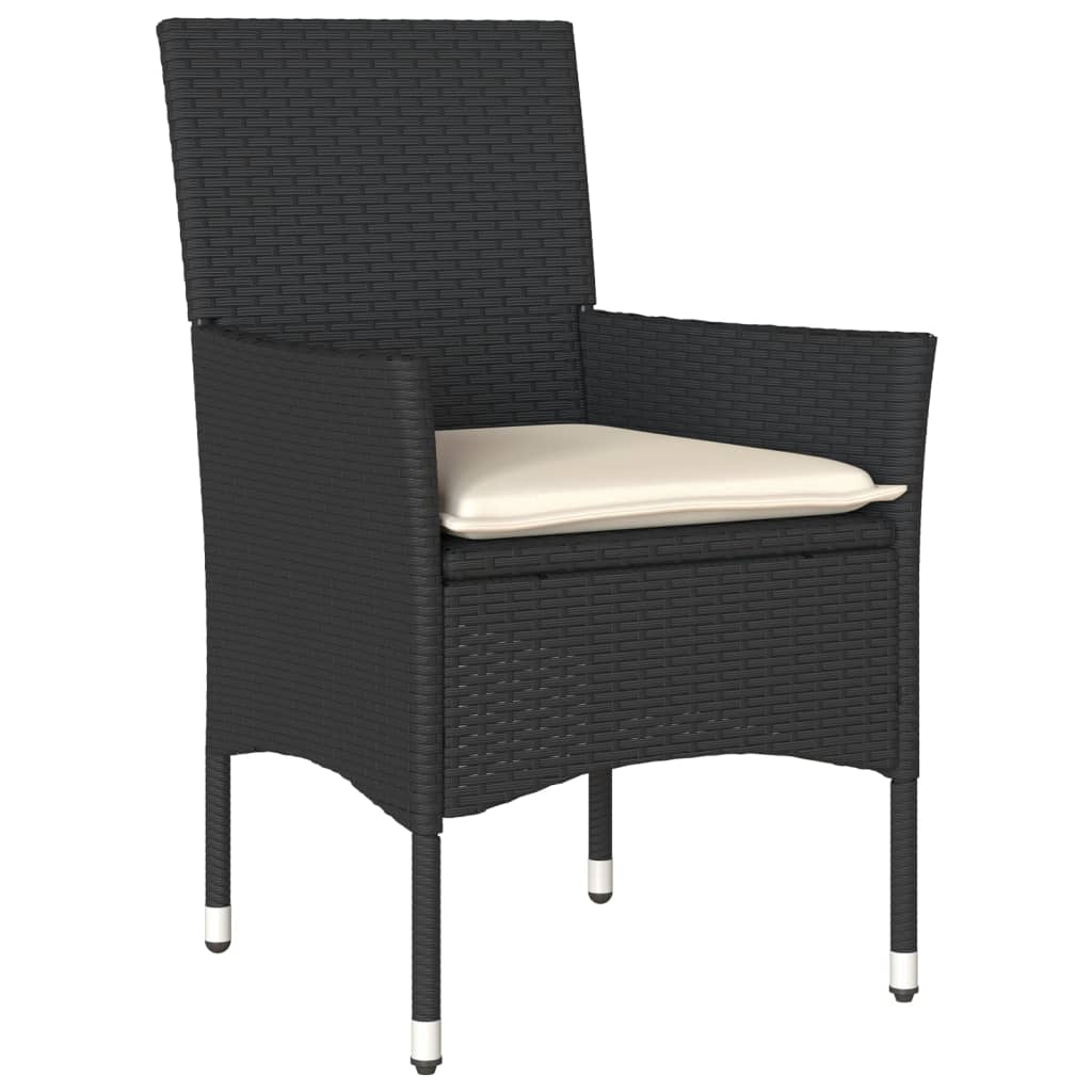 7-delige Tuinset met kussens poly rattan en acaciahout zwart is nu te koop bij PeponiXL, paradijselijk wonen!