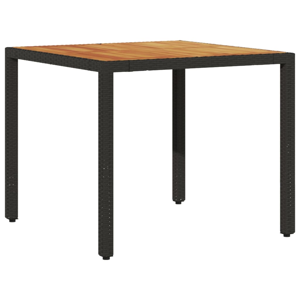 3-delige Tuinset met kussens poly rattan en acaciahout zwart is nu te koop bij PeponiXL, paradijselijk wonen!