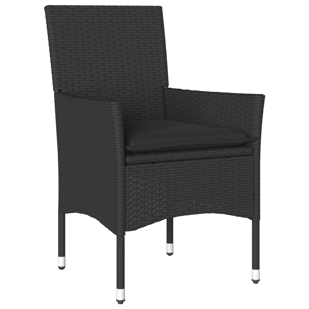 7-delige Tuinset met kussens poly rattan en acaciahout zwart is nu te koop bij PeponiXL, paradijselijk wonen!