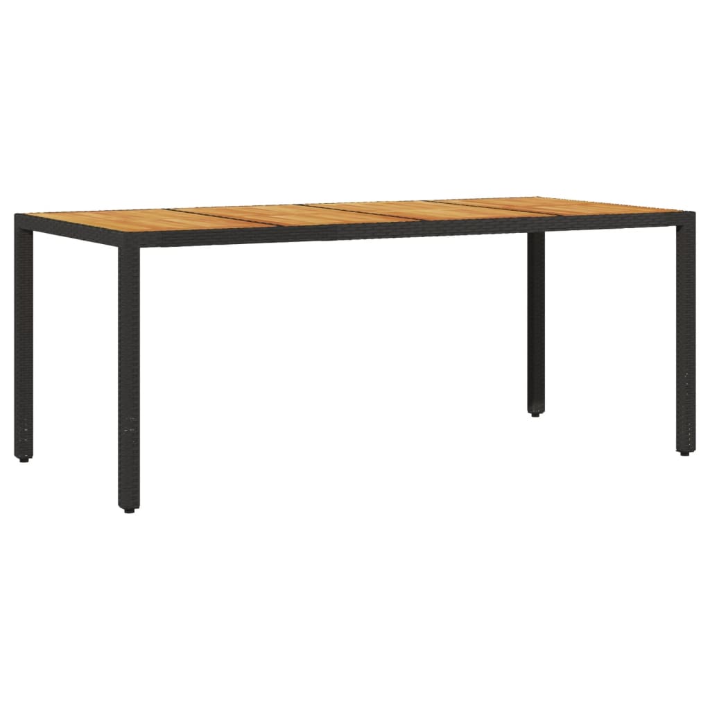 9-delige Tuinset met kussens poly rattan en acaciahout zwart is nu te koop bij PeponiXL, paradijselijk wonen!