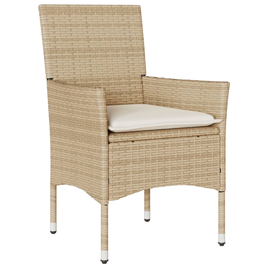 3-delige Tuinset met kussens poly rattan en acaciahout beige is nu te koop bij PeponiXL, paradijselijk wonen!