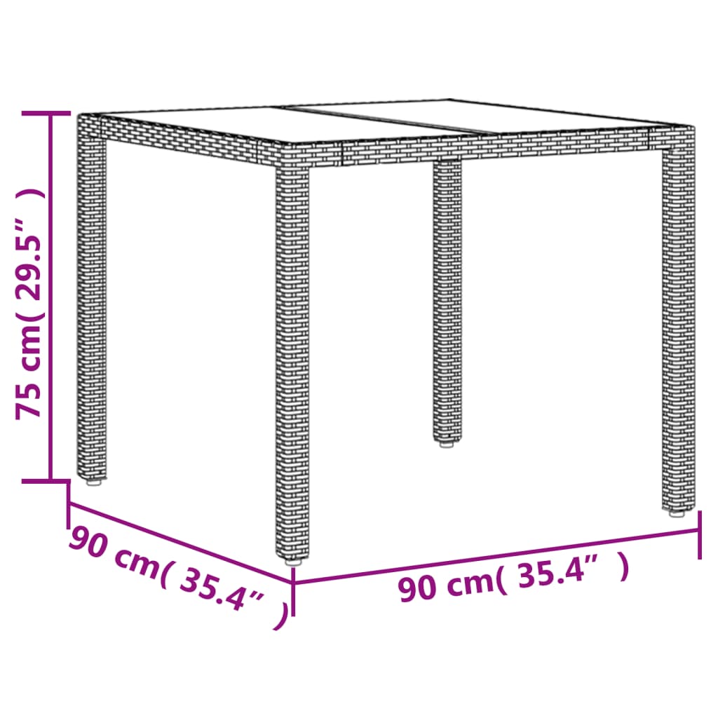 3-delige Tuinset met kussens poly rattan en acaciahout beige is nu te koop bij PeponiXL, paradijselijk wonen!
