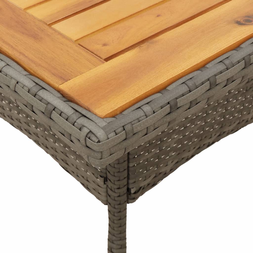 5-delige Loungeset met kussens poly rattan en acaciahout grijs is nu te koop bij PeponiXL, paradijselijk wonen!