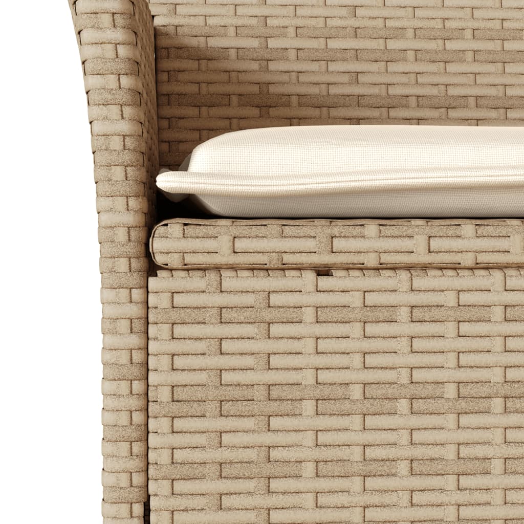 5-delige Tuinset met kussens poly rattan en acaciahout beige is nu te koop bij PeponiXL, paradijselijk wonen!