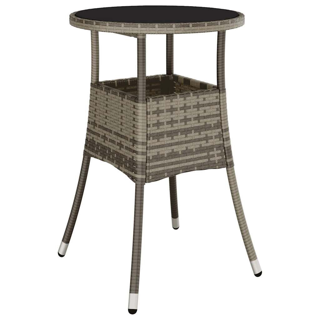 5-delige Tuinset met kussens poly rattan en glas grijs is nu te koop bij PeponiXL, paradijselijk wonen!