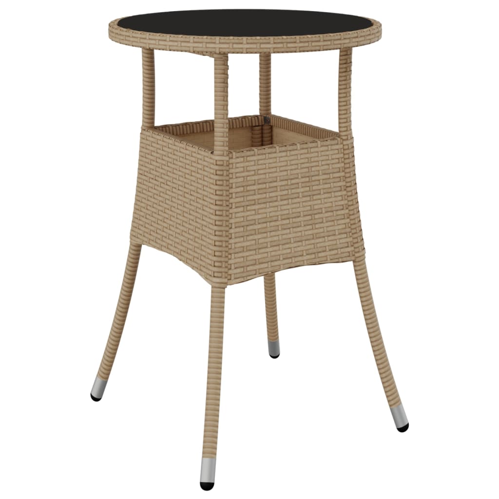 3-delige Tuinset met kussens poly rattan en glas beige is nu te koop bij PeponiXL, paradijselijk wonen!