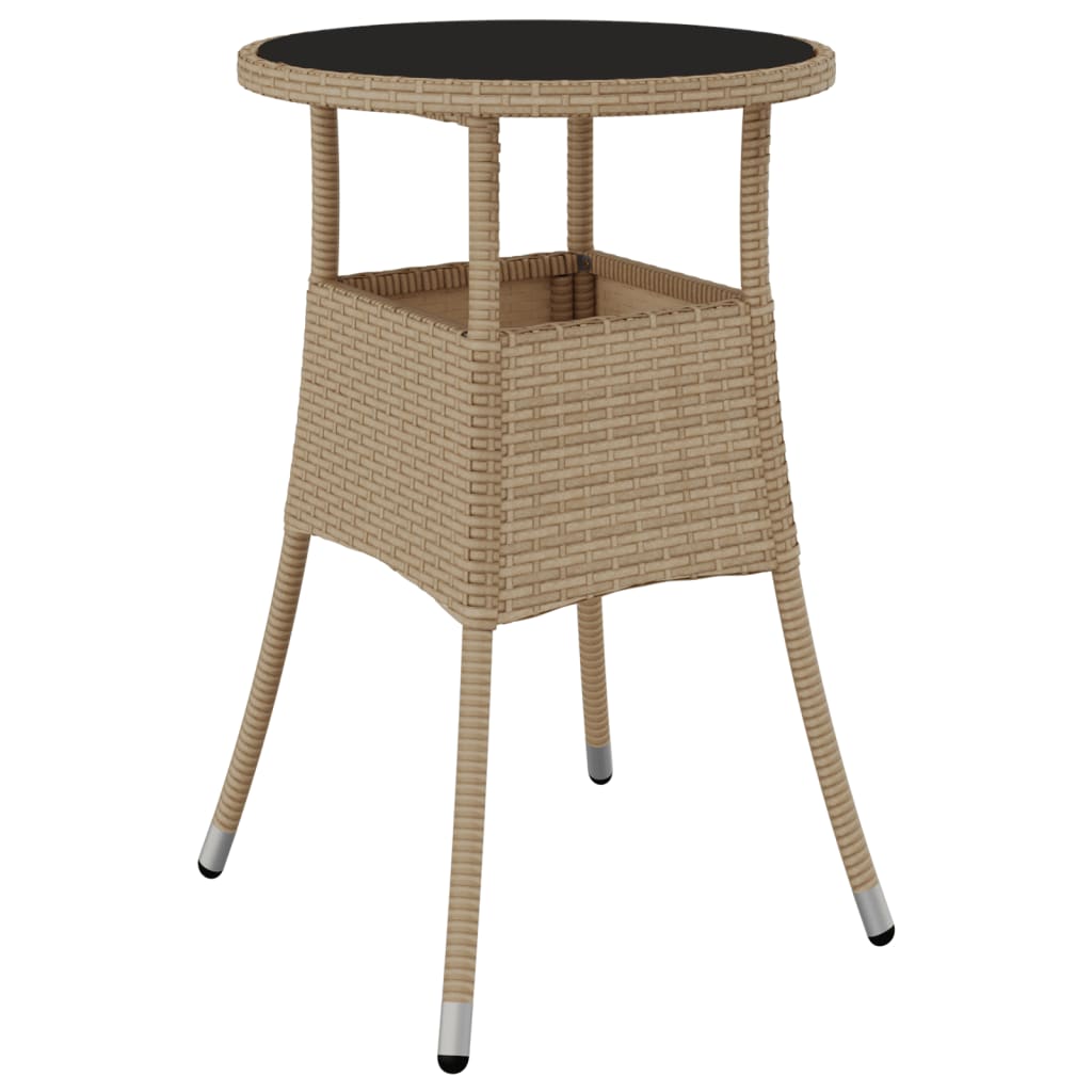 5-delige Tuinset met kussens poly rattan en glas beige is nu te koop bij PeponiXL, paradijselijk wonen!