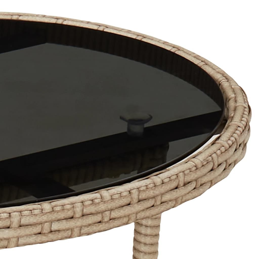 5-delige Tuinset met kussens poly rattan en glas beige is nu te koop bij PeponiXL, paradijselijk wonen!