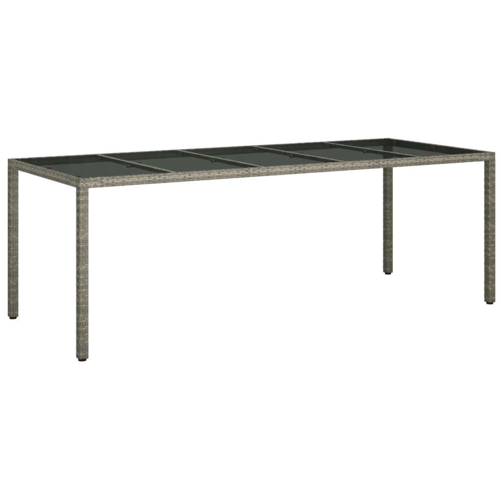 9-delige Tuinset met kussens poly rattan en glas grijs is nu te koop bij PeponiXL, paradijselijk wonen!