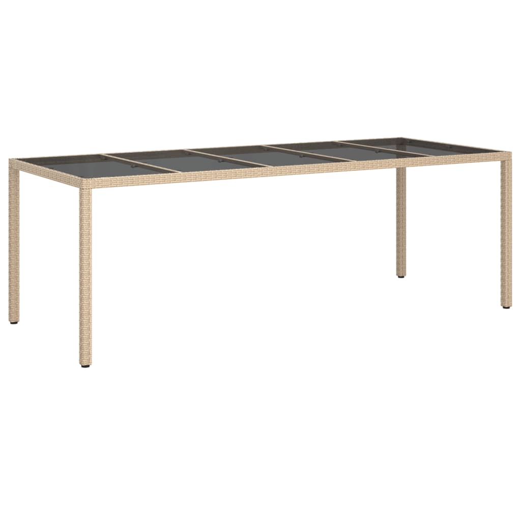 9-delige Tuinset met kussens poly rattan en glas beige is nu te koop bij PeponiXL, paradijselijk wonen!