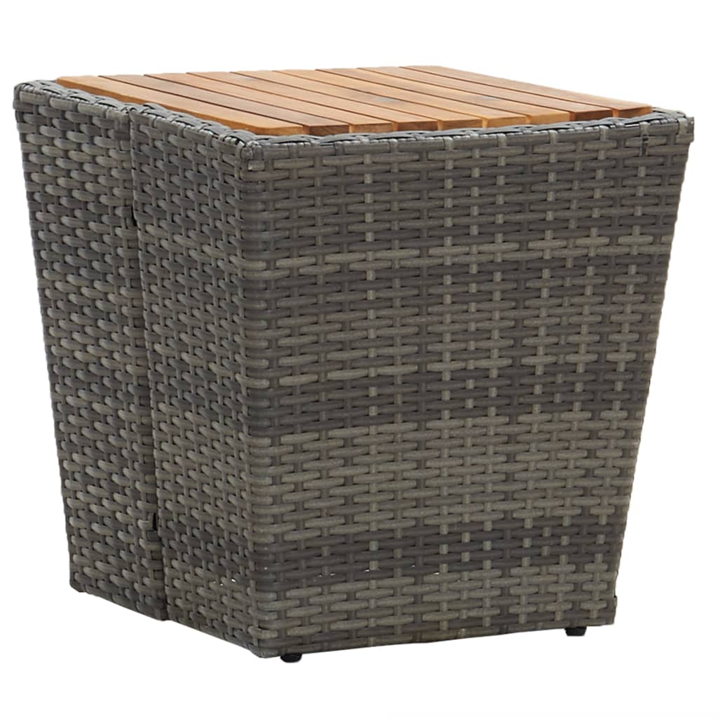 3-delige Bistroset met kussens poly rattan en glas grijs is nu te koop bij PeponiXL, paradijselijk wonen!