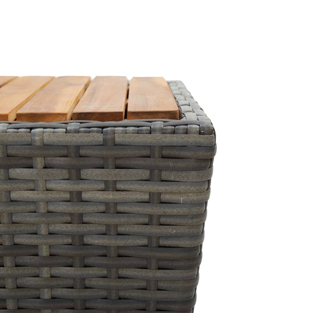 3-delige Bistroset met kussens poly rattan en glas grijs is nu te koop bij PeponiXL, paradijselijk wonen!